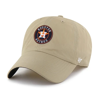 Men's '47  Khaki Houston Astros Performance Clean Up Adjustable Hat