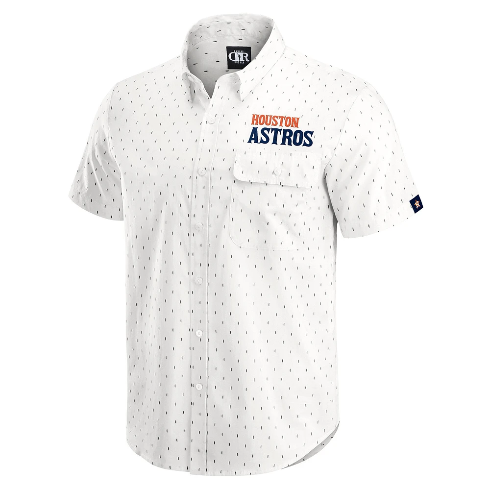 Haut boutonné imprimé crème des Astros de Houston pour homme la collection Darius Rucker par Fanatics