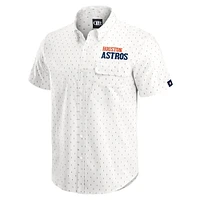 Haut boutonné imprimé crème des Astros de Houston pour homme la collection Darius Rucker par Fanatics