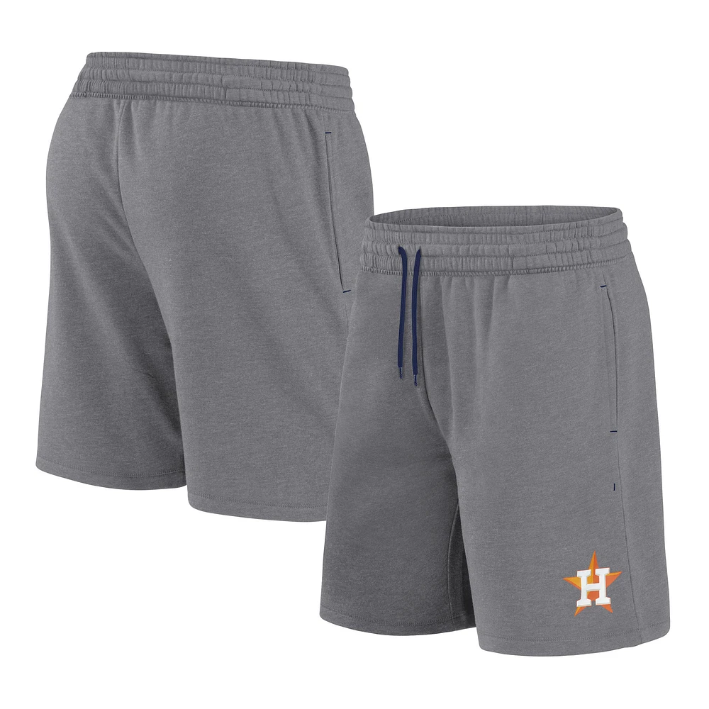 Men's Fanatics  Heather Gray Houston Astros Logo Shorts