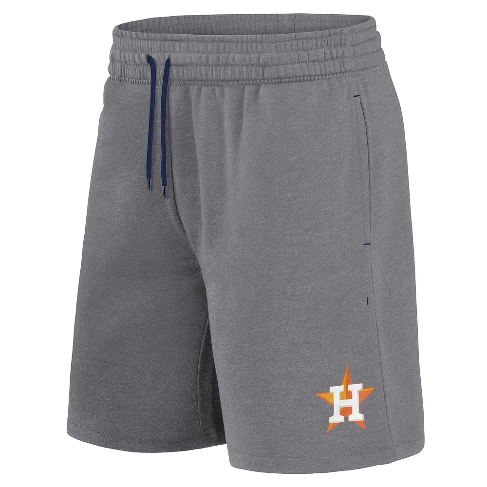 Men's Fanatics  Heather Gray Houston Astros Logo Shorts