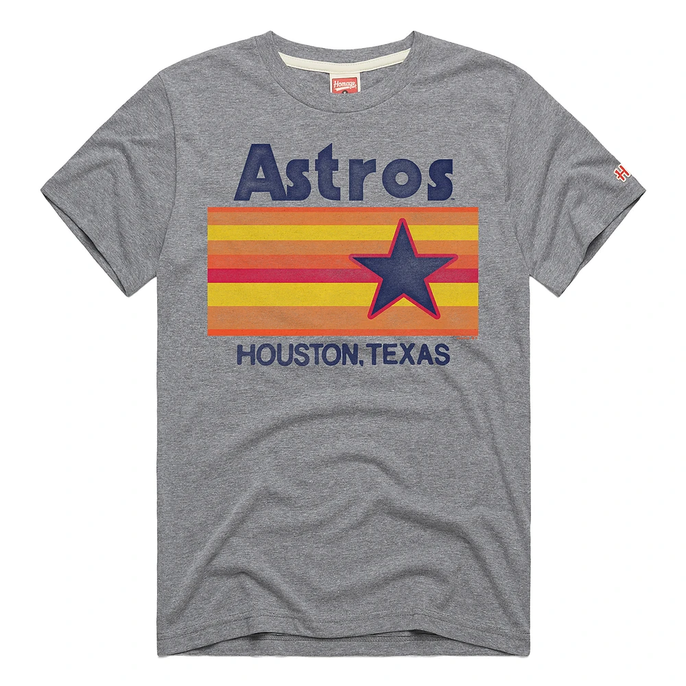 T-shirt gris hommage pour homme Hyper Local Tri-Blend des Astros de Houston