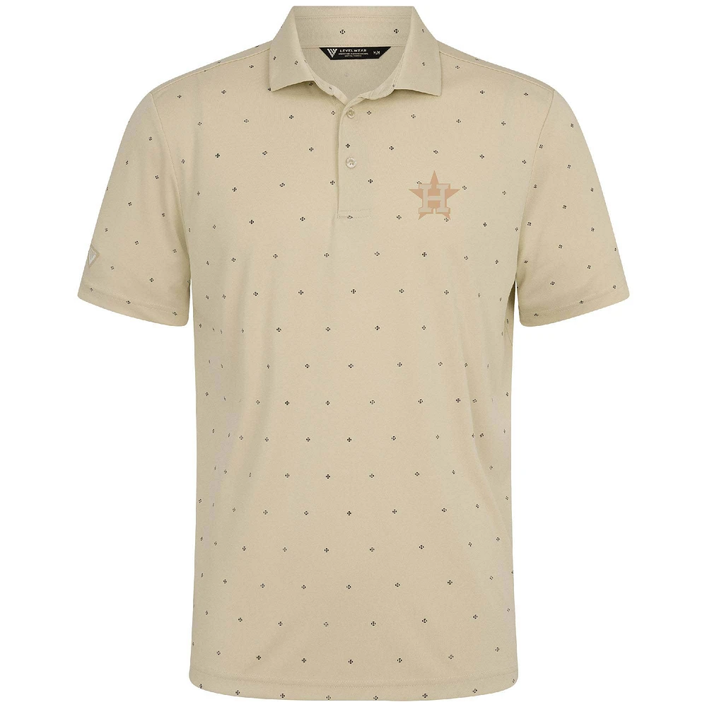 Men's Levelwear  Cream Houston Astros Vision Polo