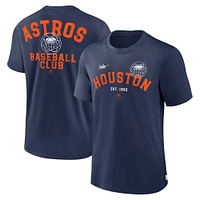 Men's Nike  Navy Houston Astros Cooperstown Collection Rewind Slogan T-Shirt
