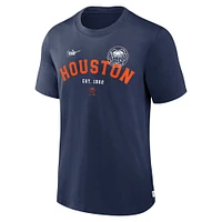 Men's Nike  Navy Houston Astros Cooperstown Collection Rewind Slogan T-Shirt