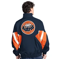 Men's Starter  Navy Houston Astros Cooperstown Chief Half-Zip Pullover