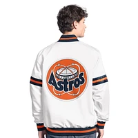 Men's Starter  White Houston Astros Cooperstown Scout Full-Snap Varsity Jacket