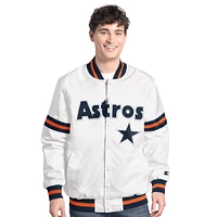 Men's Starter  White Houston Astros Cooperstown Scout Full-Snap Varsity Jacket