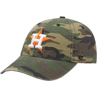 Men's '47 Camo Houston Astros Team Clean Up Adjustable Hat
