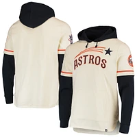 Chandail à capuchon coupe-court Trifecta Houston Astros '47 crème pour homme