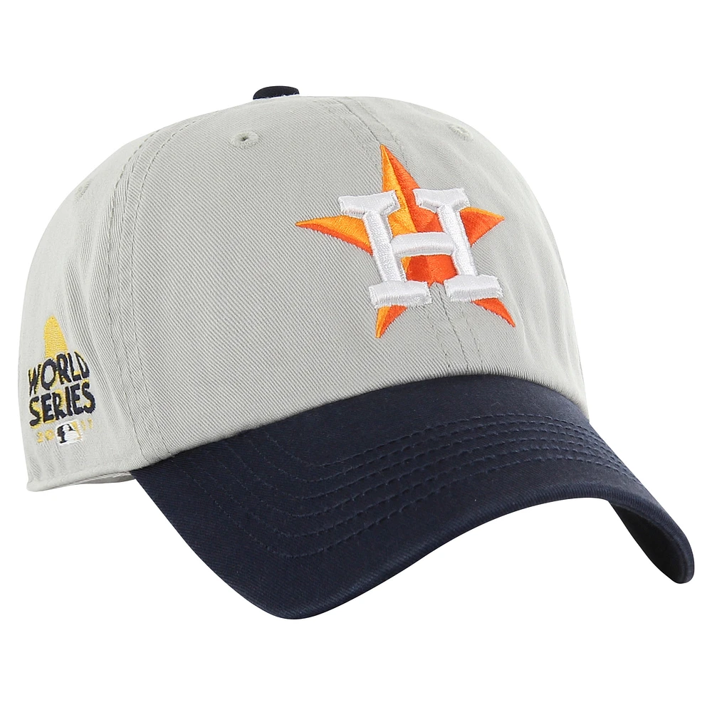 Men's '47 Gray/Navy Houston Astros Sure Shot Classic Franchise Fitted Hat