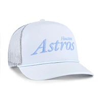 Men's '47 Light Blue Houston Astros Foundation Script Hitch Adjustable Trucker Hat