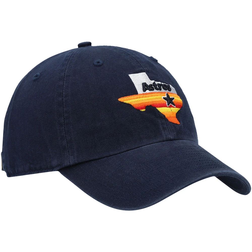 Casquette réglable Clean Up Houston Astros 1984 Logo Cooperstown Collection pour homme '47 bleu marine