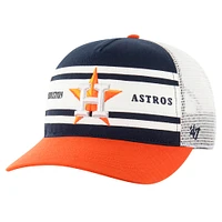 Men's '47 Navy Houston Astros Gridiron Super Stripe Relaxed Trucker Hitch Adjustable Hat