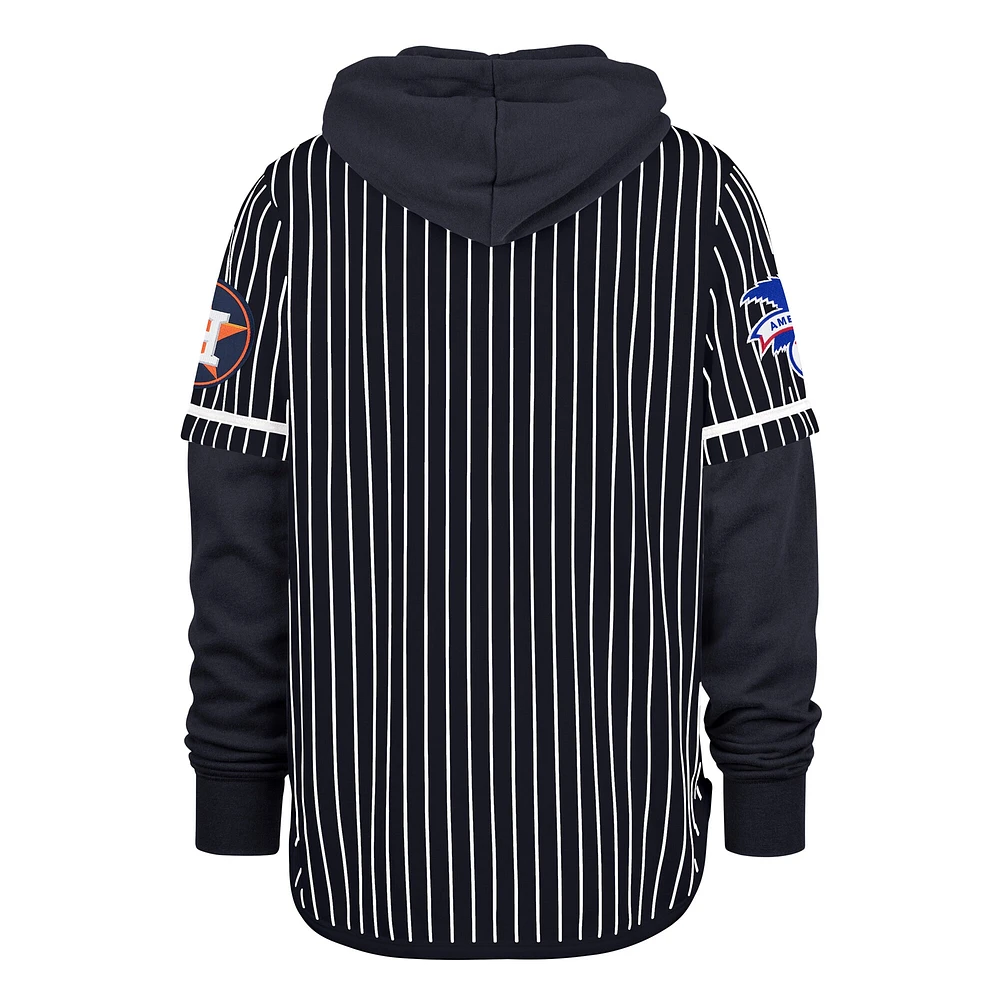 Sweat à capuche rayures doubles bleu marine '47 des Astros de Houston pour homme