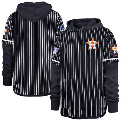 Sweat à capuche rayures doubles bleu marine '47 des Astros de Houston pour homme