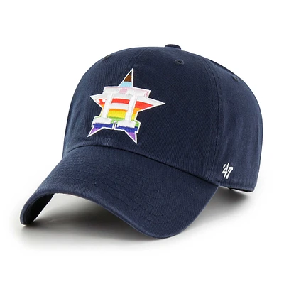 Men's '47  Navy Houston Astros Team Pride Clean Up Adjustable Hat