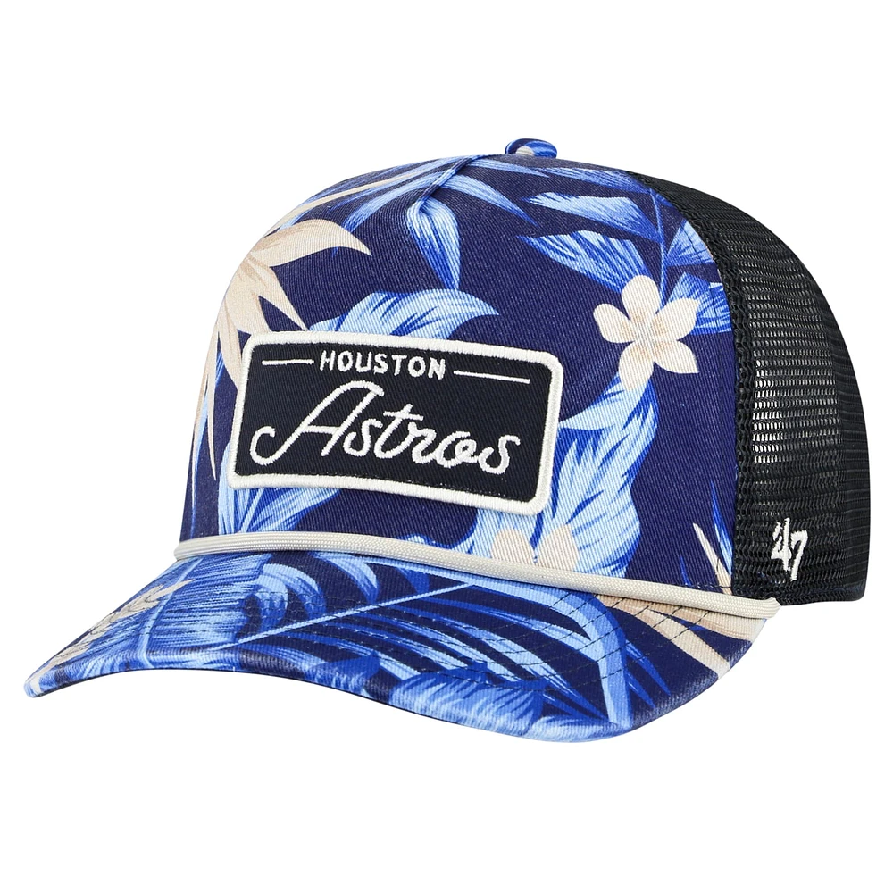 Men's '47 Navy Houston Astros Tropicalia Trucker Hitch Adjustable Hat