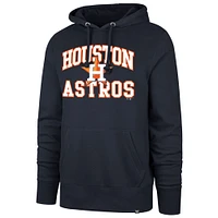 Men's '47  Navy Houston Astros Velocity Headline Pullover Hoodie