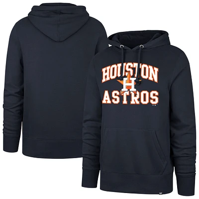 Men's '47  Navy Houston Astros Velocity Headline Pullover Hoodie