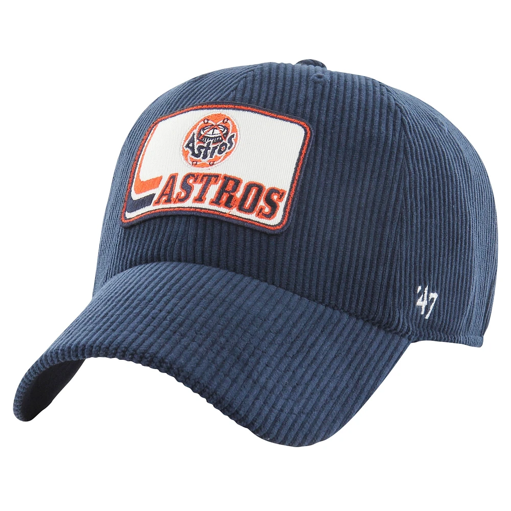 Casquette réglable en velours côtelé Clean Up '47 Navy Houston Astros Wax Pack Collection pour hommes