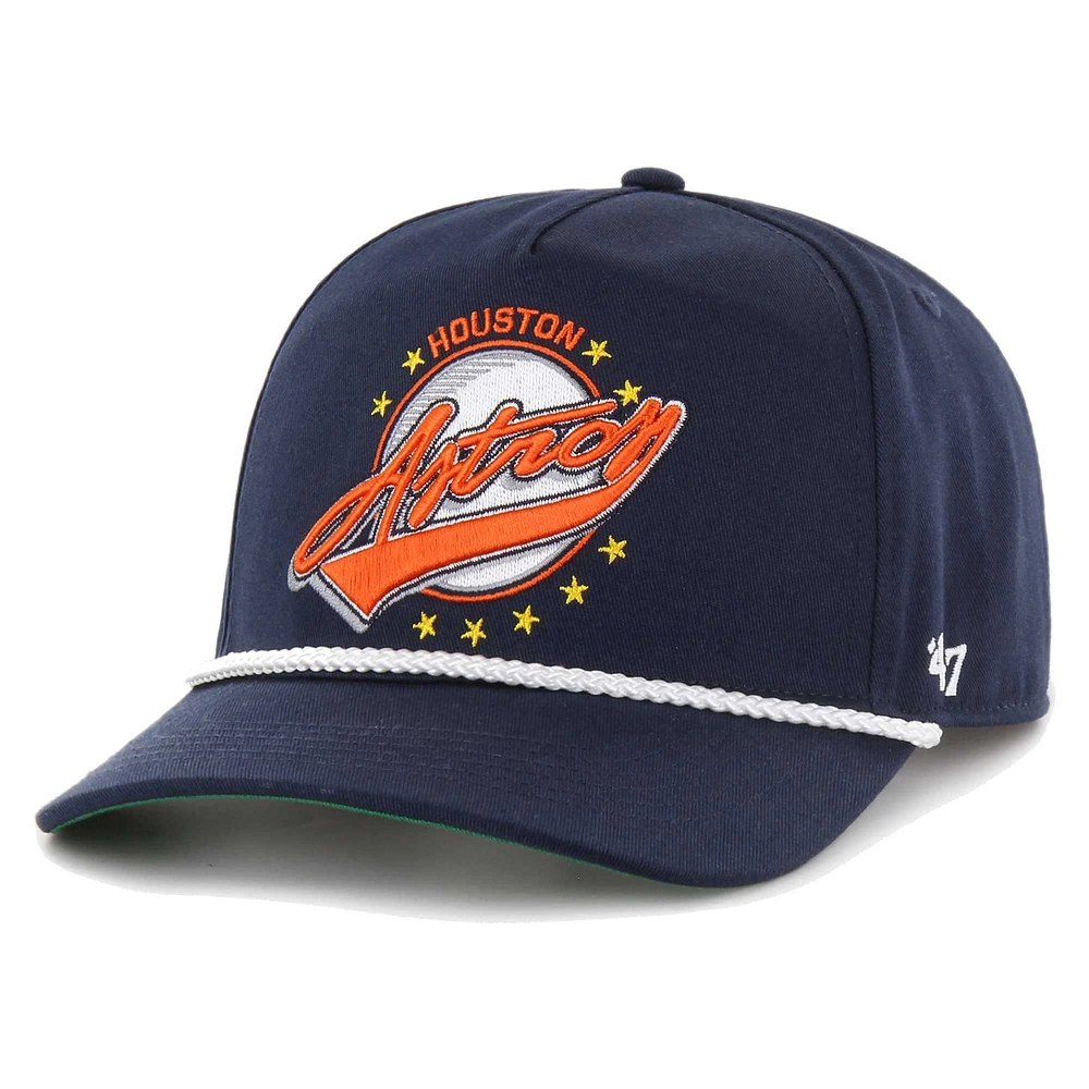 Men's '47 Navy Houston Astros Wax Pack Collection Premier Hitch Adjustable Hat