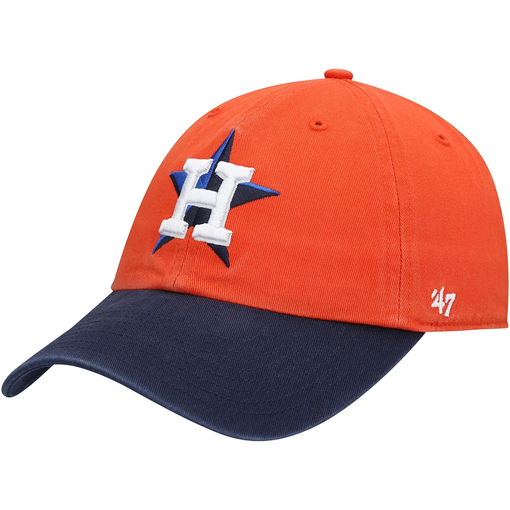 Casquette réglable Clean Up Houston Astros '47 orange pour homme