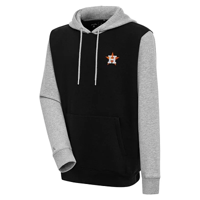 Sweat à capuche Victory pour homme Antigua noir/gris chiné des Houston Astros