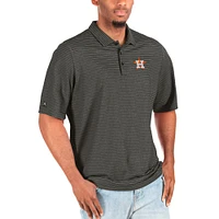 Men's Antigua Heathered Black/Silver Houston Astros Big & Tall Esteem Polo