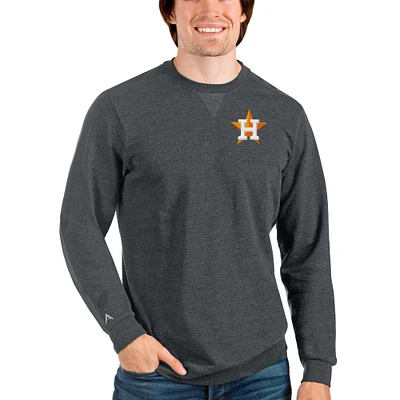 Sweat-shirt ras du cou pour homme Antigua Heathered Charcoal Houston Astros Reward