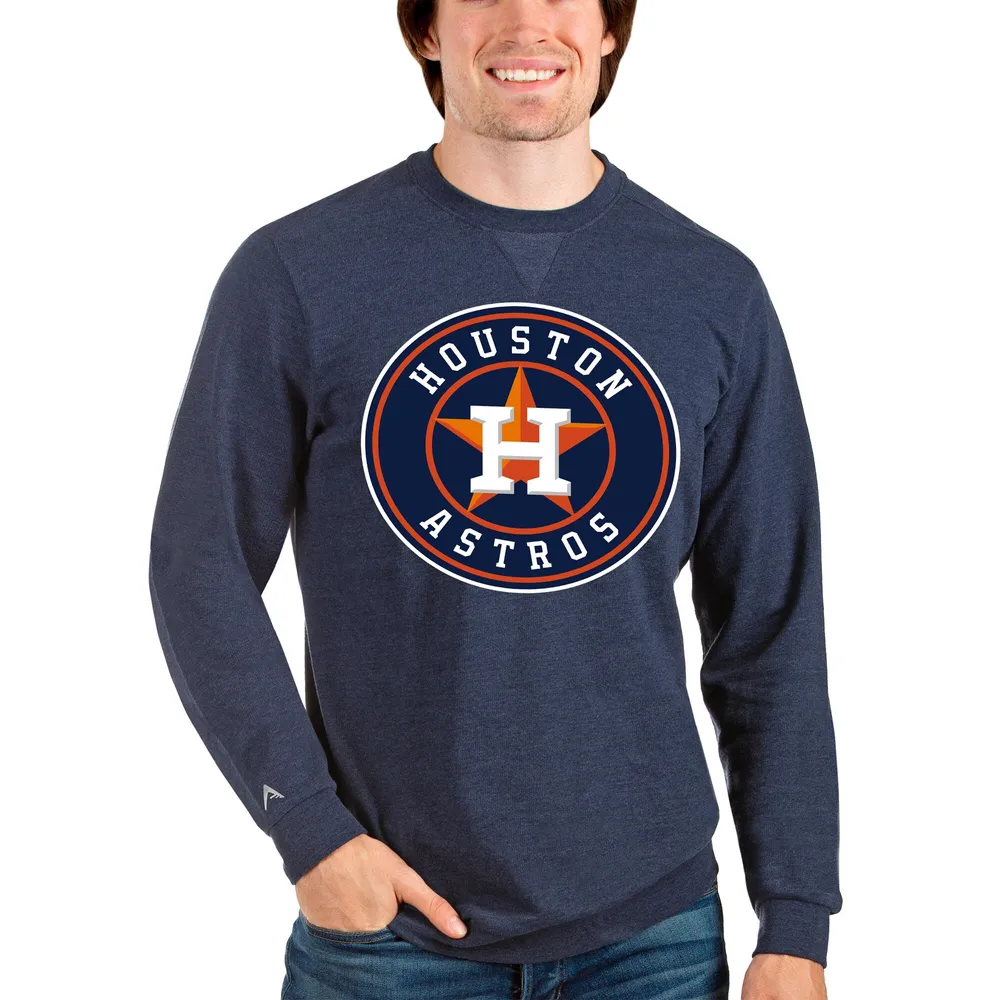 Lids Houston Astros Antigua Team Logo Reward Crewneck Pullover Sweatshirt -  Heathered Navy | Green Tree Mall
