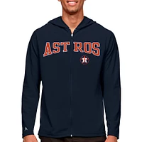 Sweat à capuche entièrement zippé Houston Astros Wordmark Legacy pour homme, bleu marine, Antigua