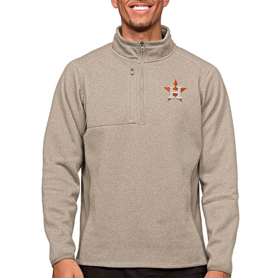 Haut à enfiler glissière quart de tour pour homme Antigua Oatmeal Houston Astros