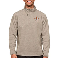Haut à enfiler glissière quart de tour pour homme Antigua Oatmeal Houston Astros