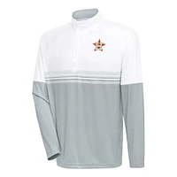 Pull-over zippé quart de tour Bender pour homme, blanc/gris, des Astros Houston, Antigua