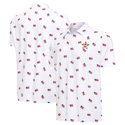 Polo Americana des Astros de Houston blanc Antigua pour hommes