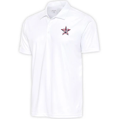 Men's Antigua  White Houston Astros Patriotic Apex Polo