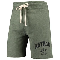 Concepts Sport Heathered Olive Houston Astros Mainstream Tri-Blend Short Homme