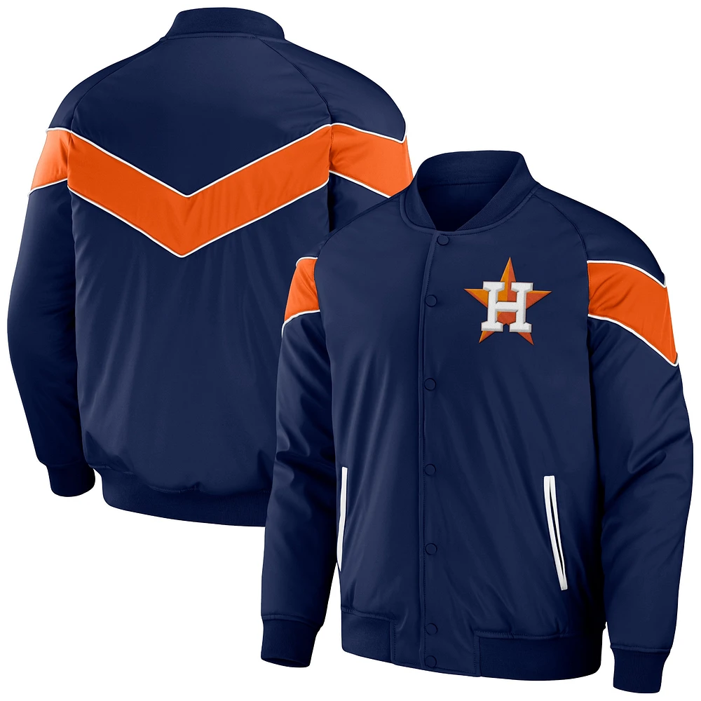 Men's Darius Rucker Collection by Fanatics Navy Houston Astros Baseball Raglan Full-Snap Jacket