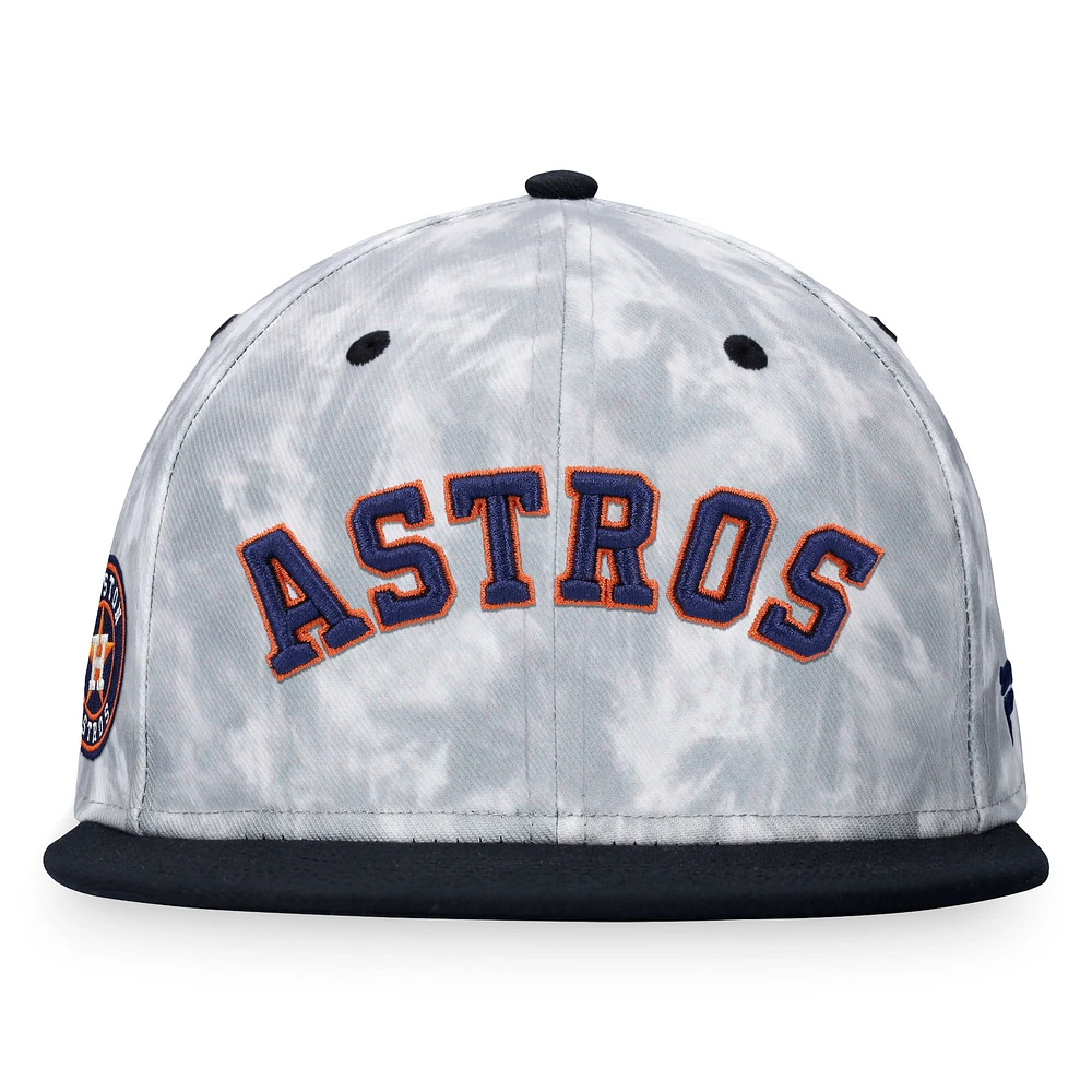 Casquette ajustée à teinture fumée Houston Astros Fanatics noir/blanc pour hommes