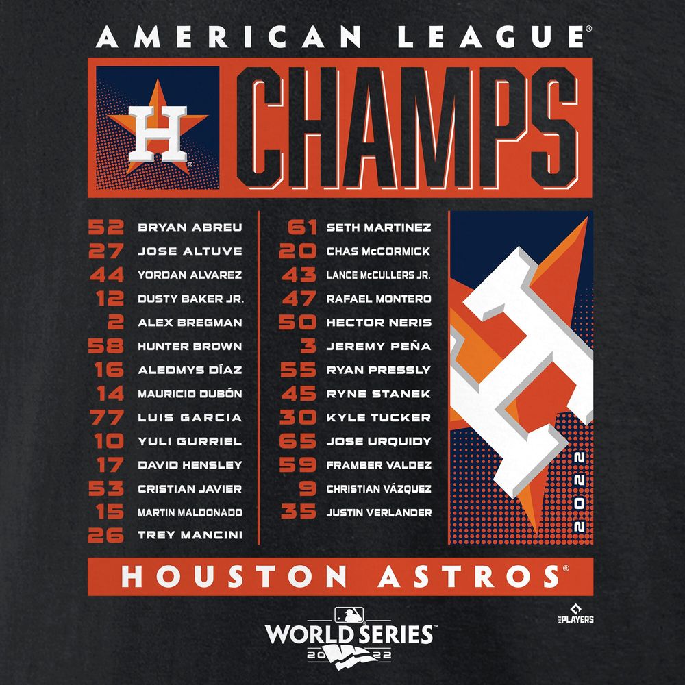 Men's Fanatics Branded Black Houston Astros 2022 World Series