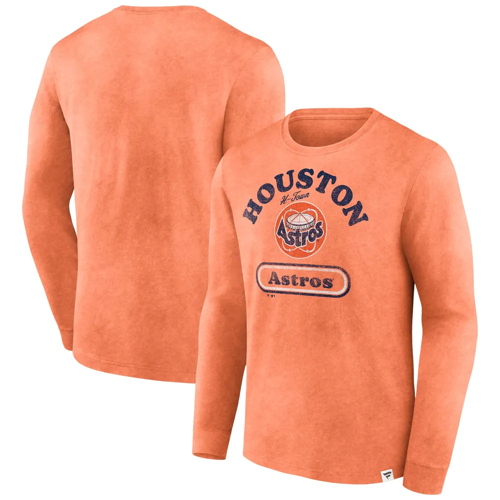 Lids Houston Astros Fanatics Branded Backdoor Slider Raglan 3/4-Sleeve T- Shirt - White/Orange