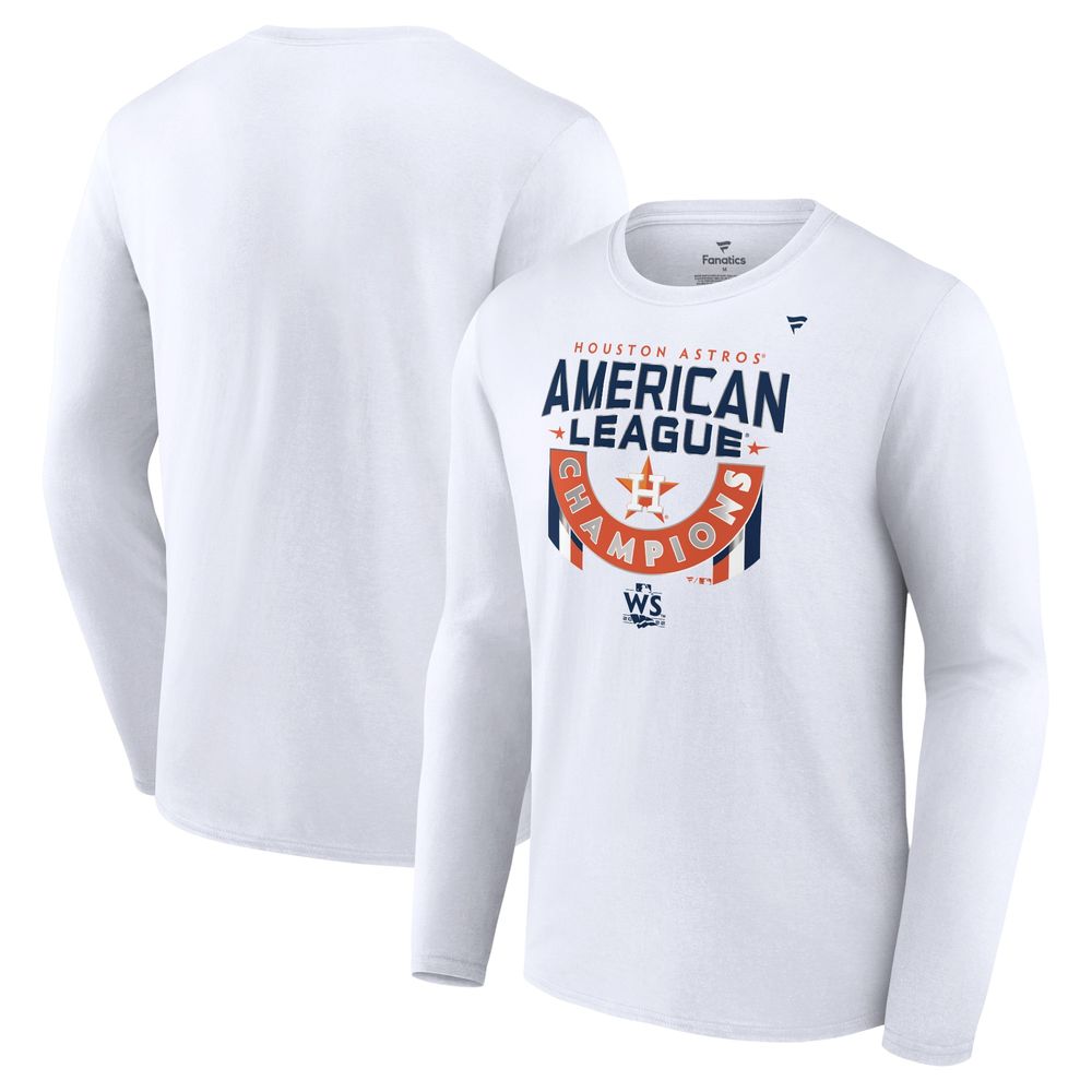 Fanatics Branded Men's Fanatics Branded White Houston Astros 2022 American  League Champions Locker Room Long Sleeve T-Shirt