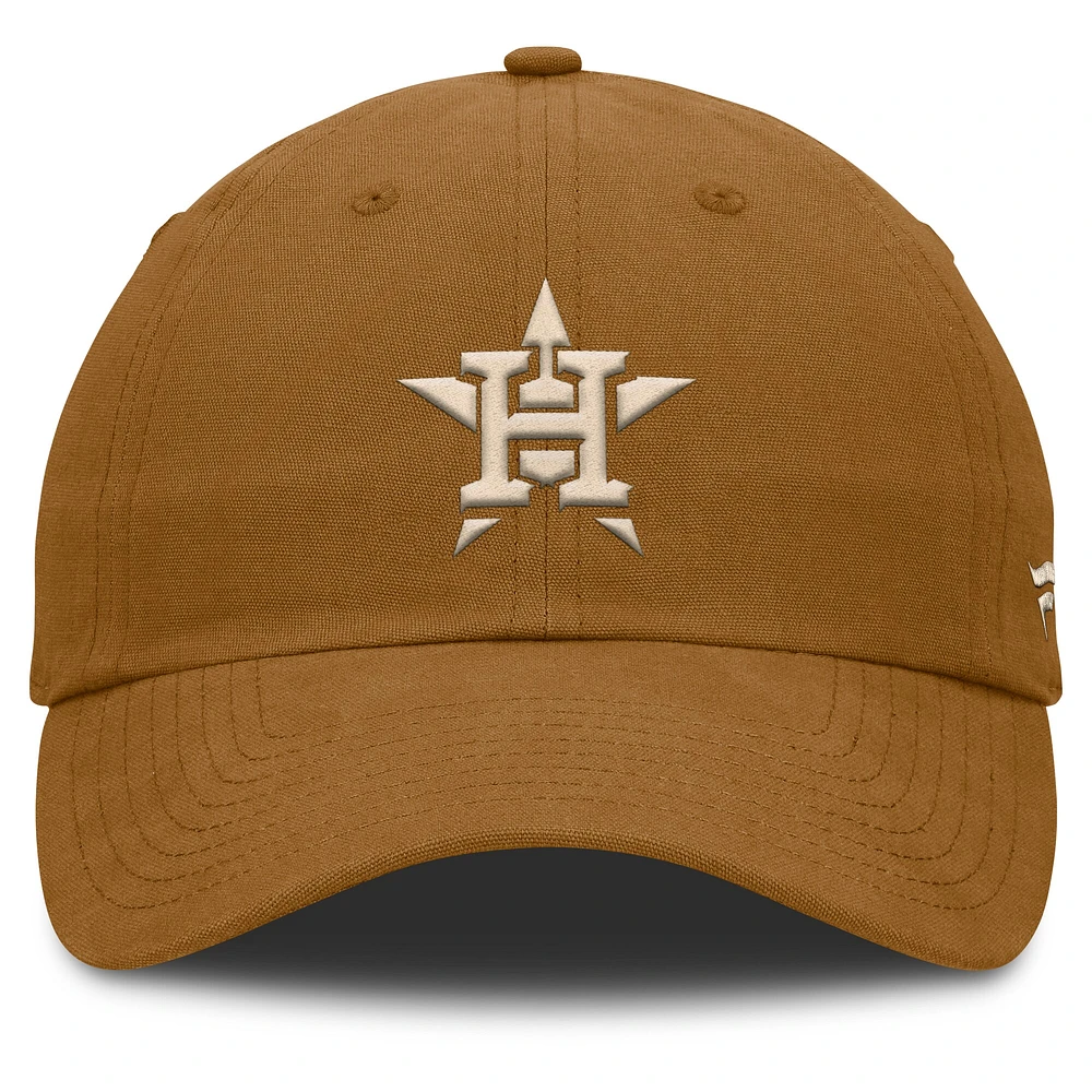 Men's Fanatics Brown Houston Astros Act Natural Chopper Adjustable Hat