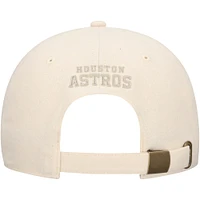 Men's Fanatics Cream Houston Astros Front Office Leather Patch Adjustable Hat