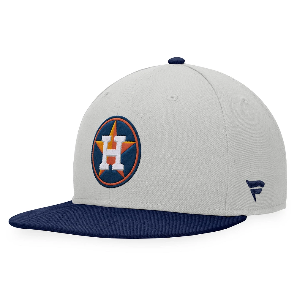 Men's Fanatics Gray/Navy Houston Astros Glory Days Two-Tone Snapback Hat