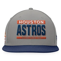 Men's Fanatics Gray/Navy Houston Astros Line Drive Two-Tone Snapback Hat