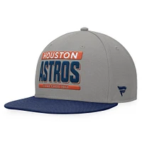 Men's Fanatics Gray/Navy Houston Astros Line Drive Two-Tone Snapback Hat