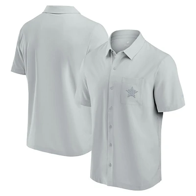 Chemise boutonnée à manches courtes pour hommes Fanatics Grey Houston Astros Front Office