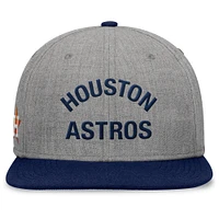 Casquette Snapbuckle à bord plat Houston Astros Elements Fanatics gris chiné/bleu marine pour hommes